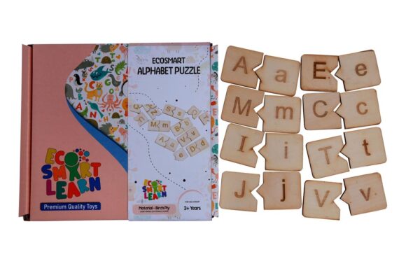 Eco smart learn wooden alphabet puzzles