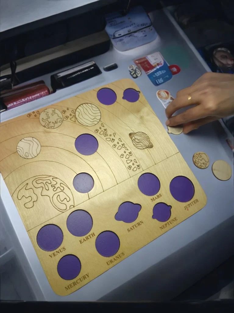 Wooden Planet Puzzle